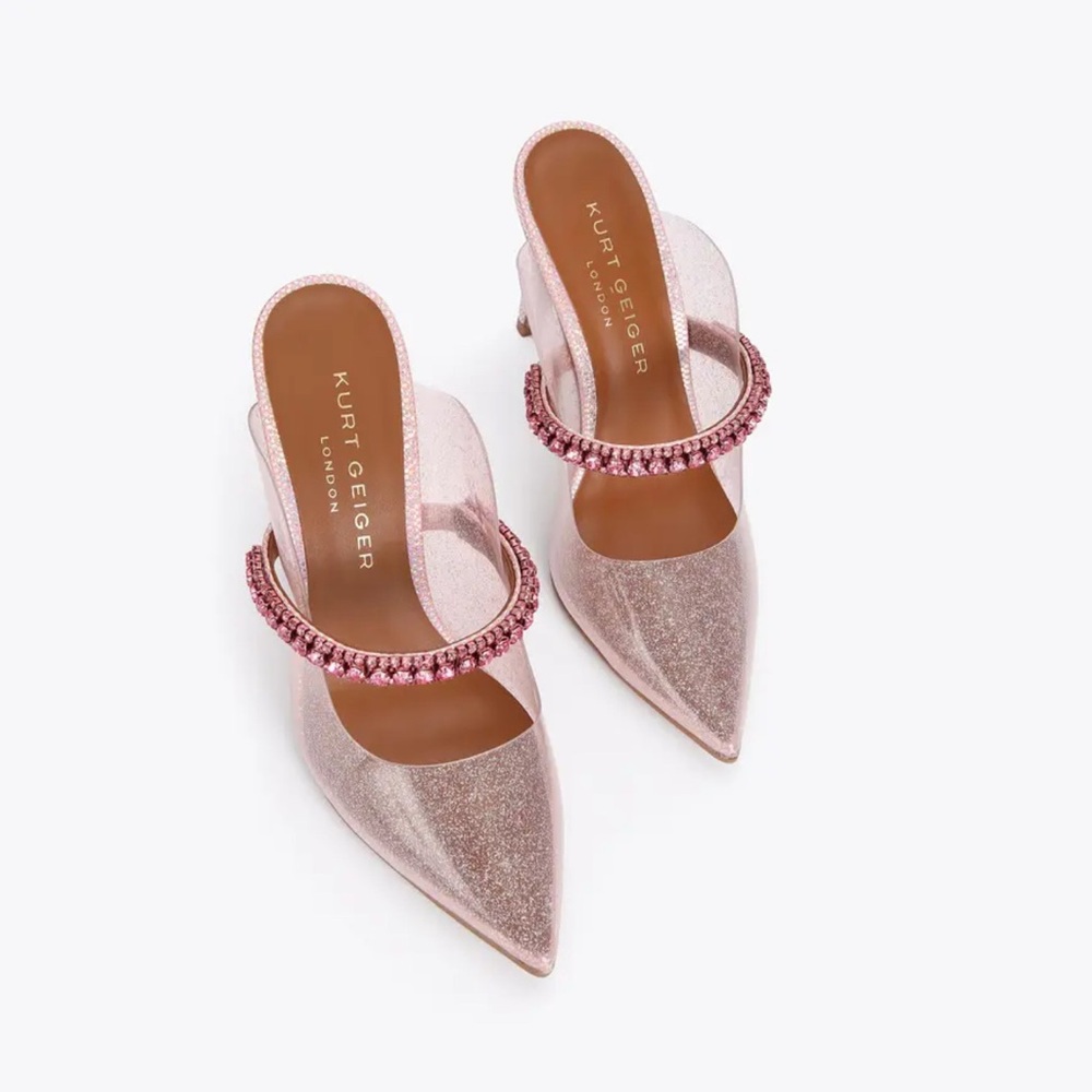 Kurt Geiger DUKE VINYL Pink Glitter Women's Shoes